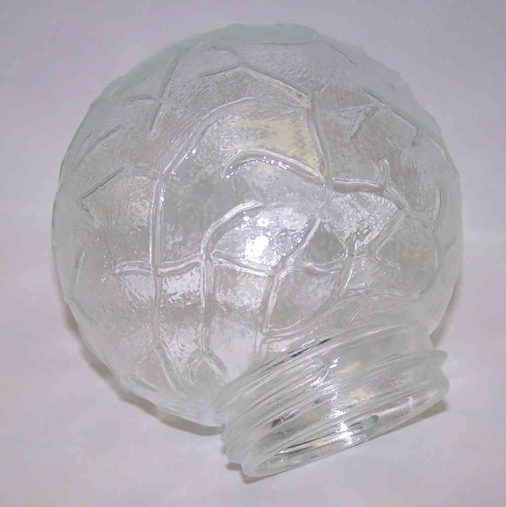 8cm Glaskugel Lampe Ersatzglas Lampenschirm Rillenoptik getönt ca.14 Gewinde ca