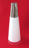 Lampenschirm kegelförmig aus Glas für E-14, 26,5 cm hoch, weiß